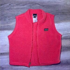 Patagonia Kids Bright Pink Fleece Vest